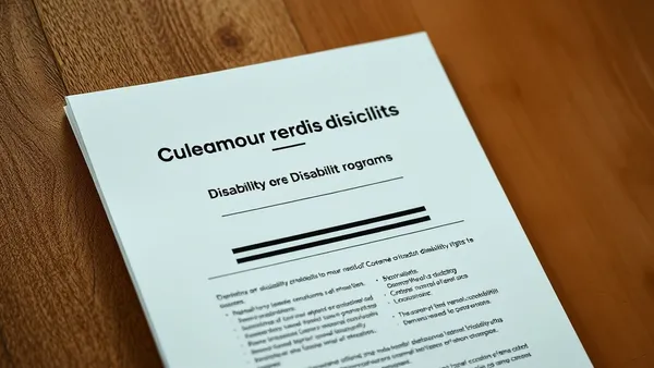 Pessoa com deficiência organizando documentos para revisão do INSS